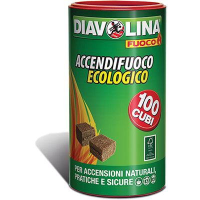 ACCENDIFUOCO ECOLOGICO 100 DIAVOLINA FUOCO