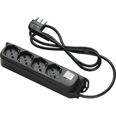 MULTIPRESA BIPASSO SCHUKO + INT.LUM RETAIL FME