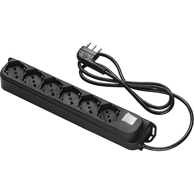 MULTIPRESA BIPASSO SCHUKO + INT.LUM RETAIL FME