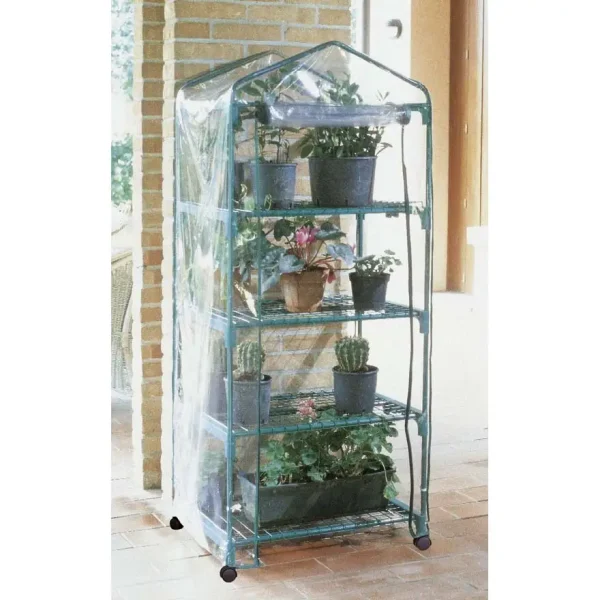 Serra Balcone/ Terrazzo azalea 4 ripiani con ruote