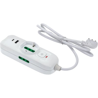 MULTIPRESA BIPASSO SCHUKO + TERMICO TRIAX FME