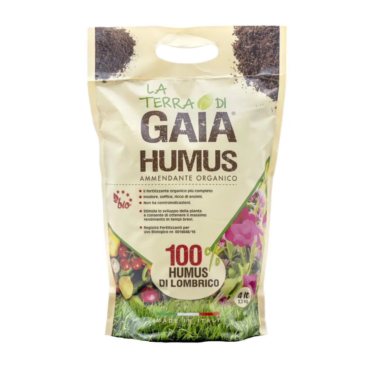 sacchetto 4lt HUMUS DI LOMBRICO SACCHETTO 4 LT - 2,2 KG - immagine 1