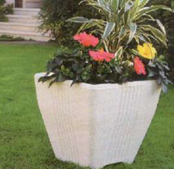Vaso in graniglia di cemento 48 x 48