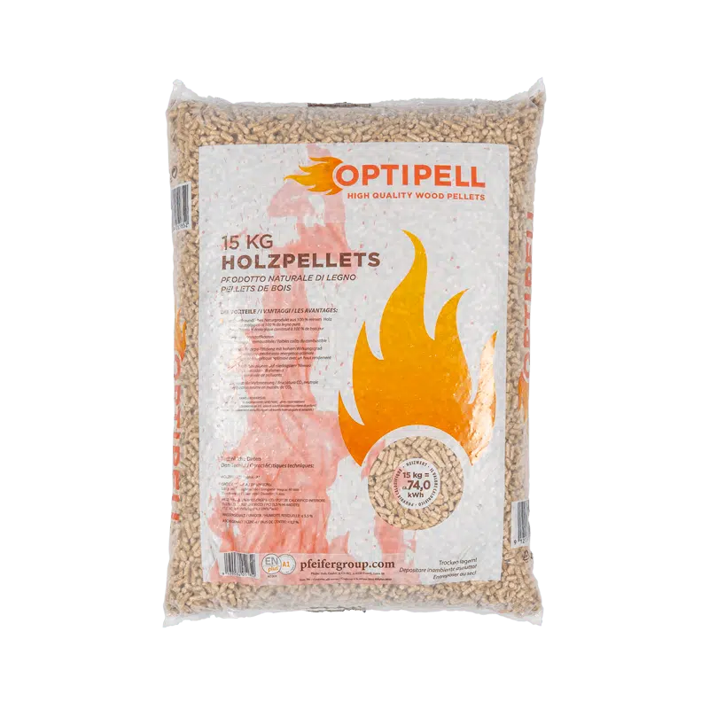 PELLET OPTIPELL Optipell pellet 15 kg EN-plus A1 - immagine 1